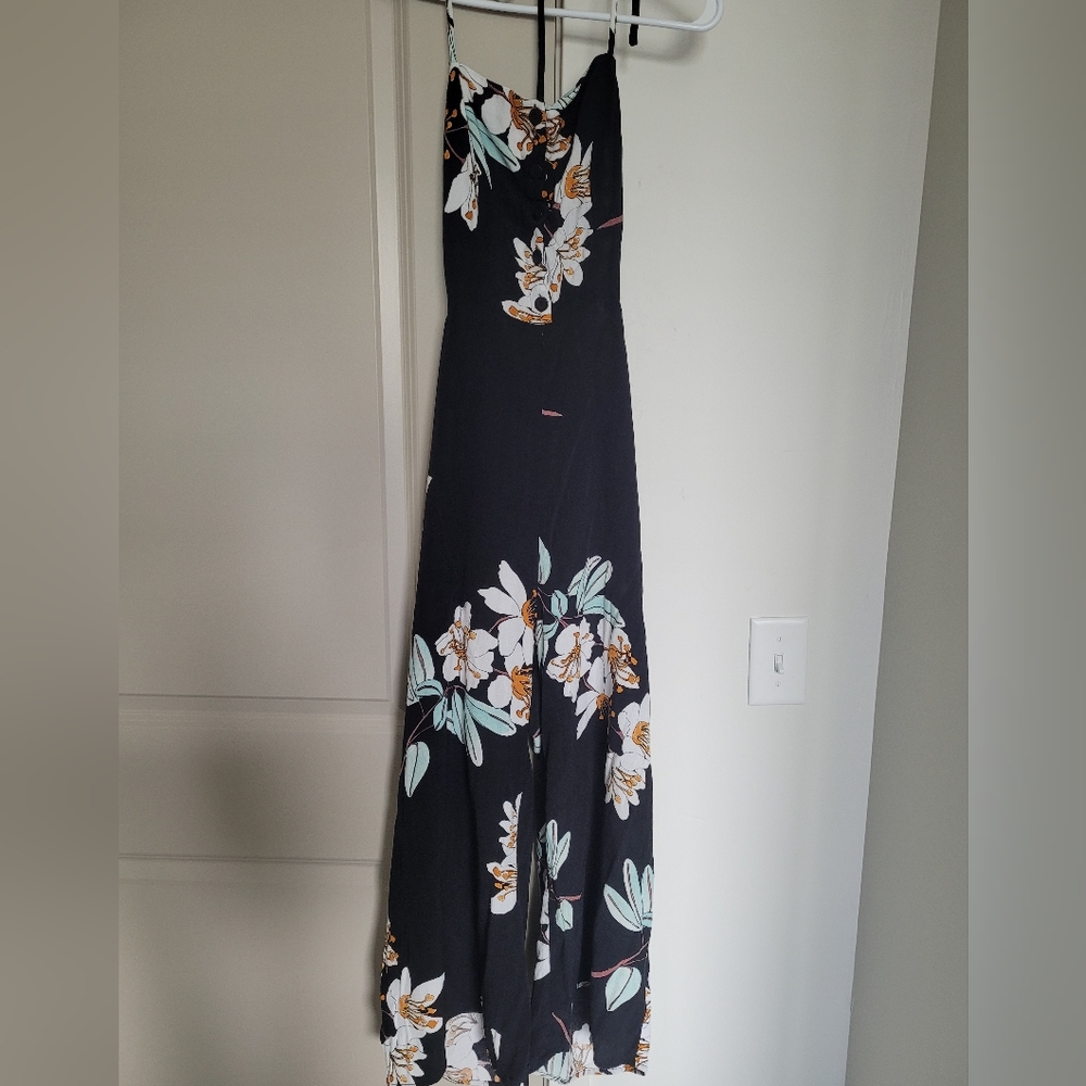 Floral Backless Jumpsuit